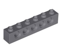 레고 부품 테크닉 브릭 진회색 Dark Bluish Gray Technic Brick 1 x 6 with Holes